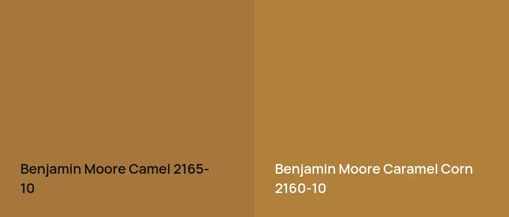 Benjamin Moore Camel 2165-10 vs Benjamin Moore Caramel Corn 2160-10