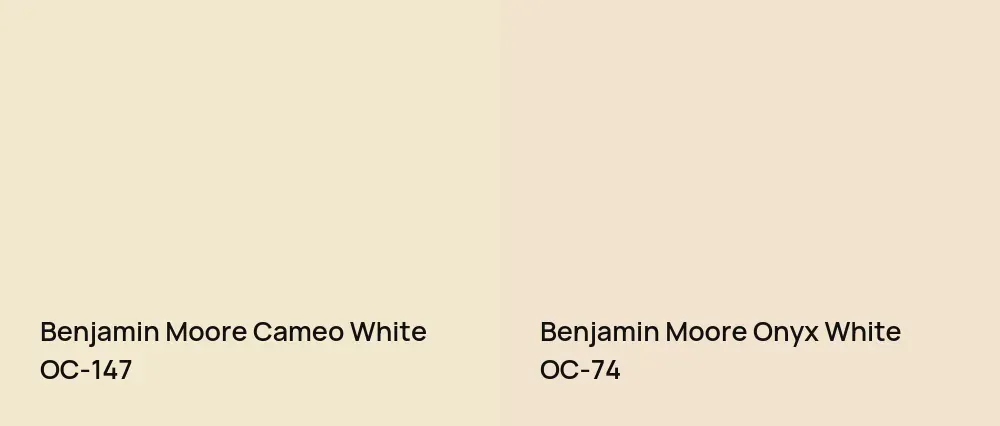 Benjamin Moore Cameo White OC-147 vs Benjamin Moore Onyx White OC-74