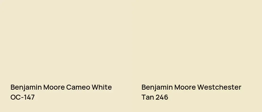 Benjamin Moore Cameo White OC-147 vs Benjamin Moore Westchester Tan 246