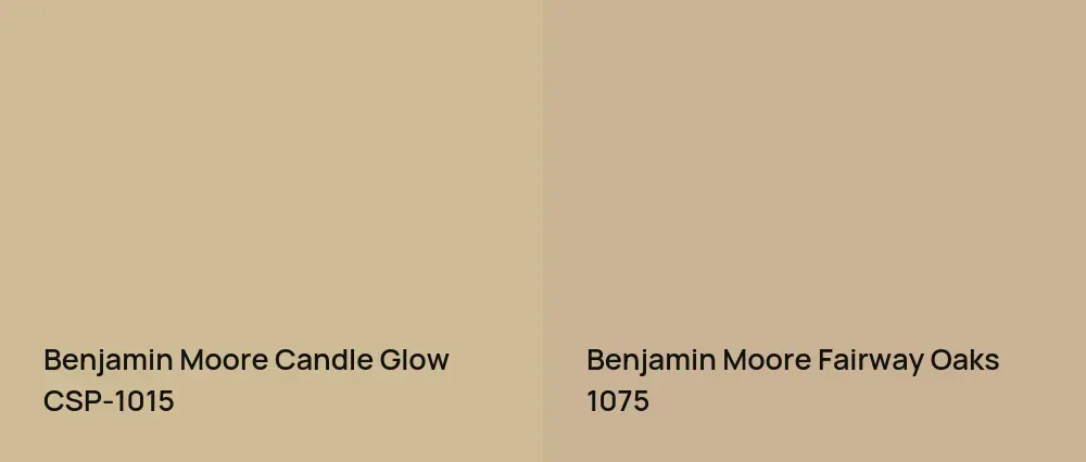 Benjamin Moore Candle Glow CSP-1015 vs Benjamin Moore Fairway Oaks 1075