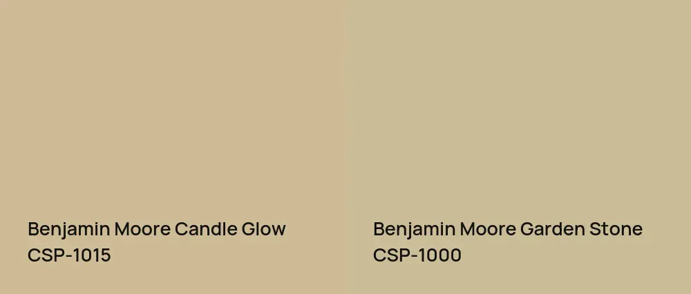 Benjamin Moore Candle Glow CSP-1015 vs Benjamin Moore Garden Stone CSP-1000
