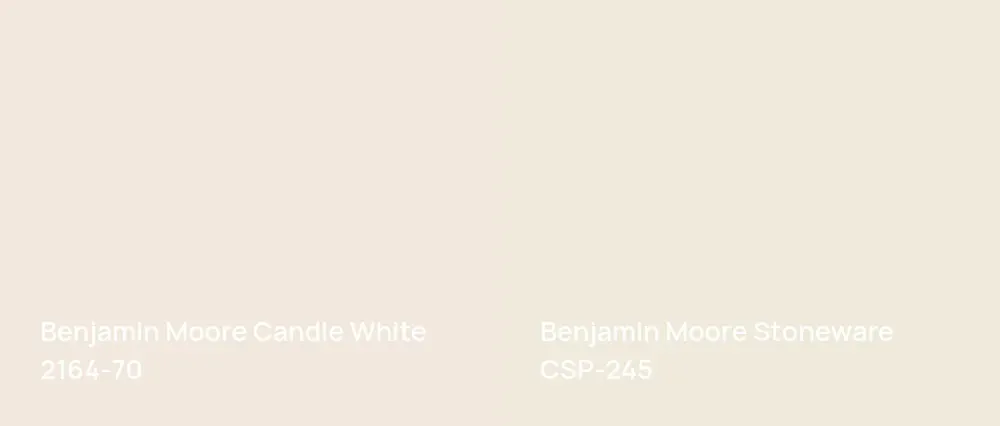 Benjamin Moore Candle White 2164-70 vs Benjamin Moore Stoneware CSP-245