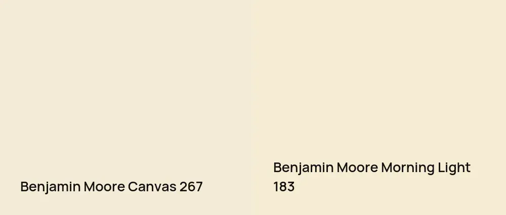 Benjamin Moore Canvas 267 vs Benjamin Moore Morning Light 183
