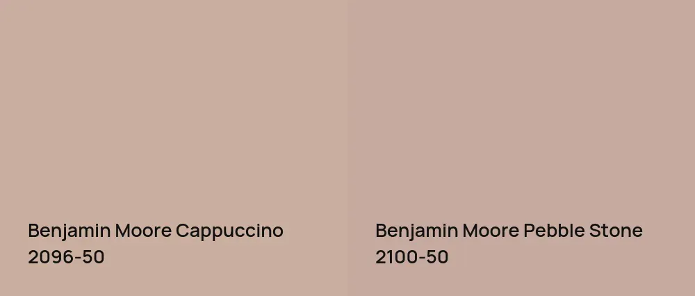 Benjamin Moore Cappuccino 2096-50 vs Benjamin Moore Pebble Stone 2100-50