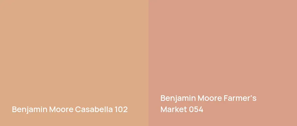 Benjamin Moore Casabella 102 vs Benjamin Moore Farmer's Market 054