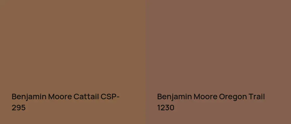 Benjamin Moore Cattail CSP-295 vs Benjamin Moore Oregon Trail 1230