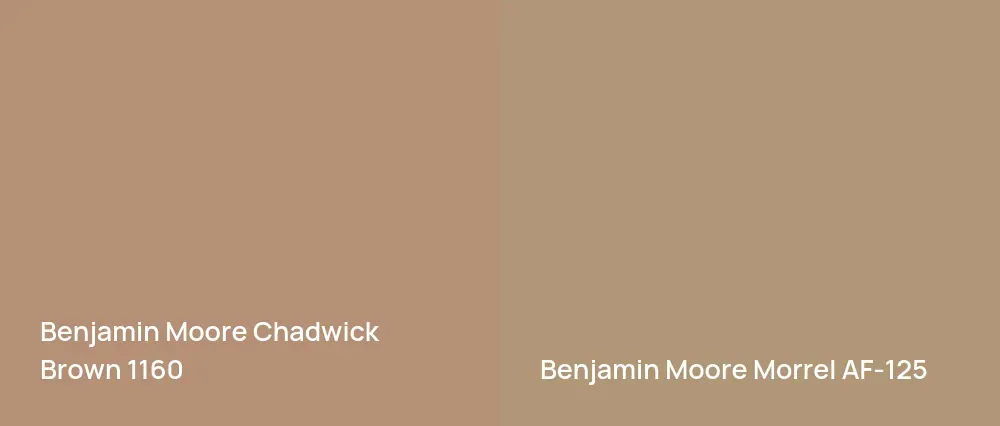 Benjamin Moore Chadwick Brown 1160 vs Benjamin Moore Morrel AF-125
