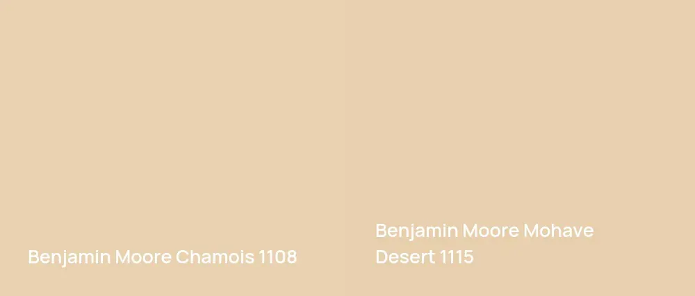 Benjamin Moore Chamois 1108 vs Benjamin Moore Mohave Desert 1115