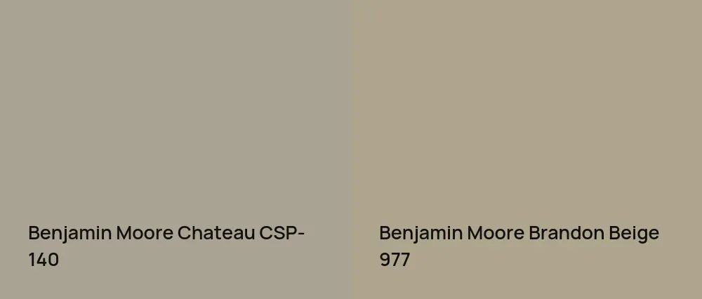 Benjamin Moore Chateau CSP-140 vs Benjamin Moore Brandon Beige 977
