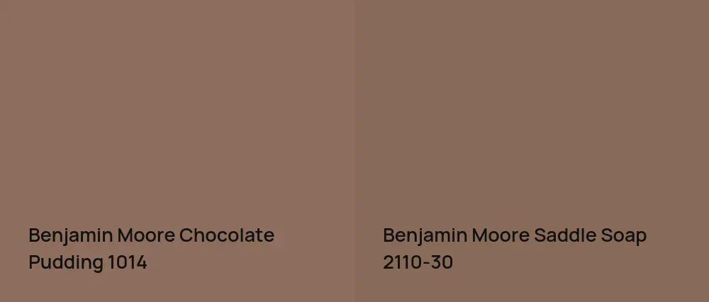 Benjamin Moore Chocolate Pudding 1014 vs Benjamin Moore Saddle Soap 2110-30