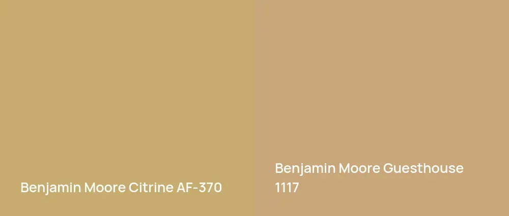 Benjamin Moore Citrine AF-370 vs Benjamin Moore Guesthouse 1117