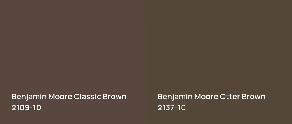 Benjamin Moore Classic Brown 2109-10 vs Benjamin Moore Otter Brown 2137-10
