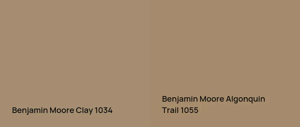 Benjamin Moore Clay 1034 vs Benjamin Moore Algonquin Trail 1055