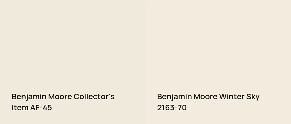 Benjamin Moore Collector's Item AF-45 vs Benjamin Moore Winter Sky 2163-70