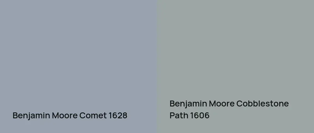 Benjamin Moore Comet 1628 vs Benjamin Moore Cobblestone Path 1606