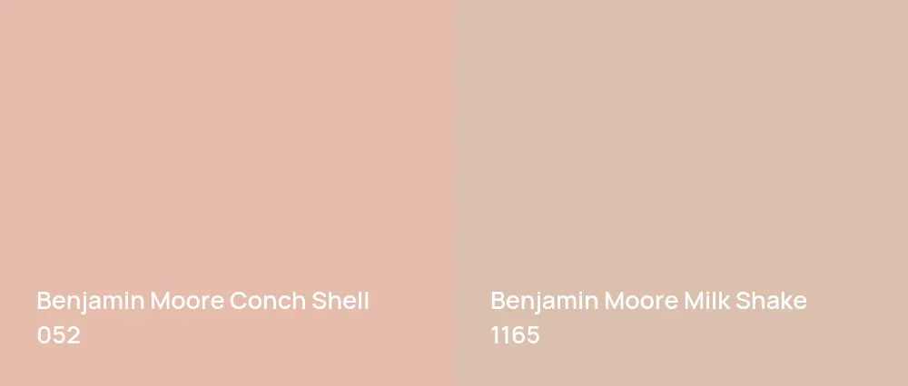 Benjamin Moore Conch Shell 052 vs Benjamin Moore Milk Shake 1165