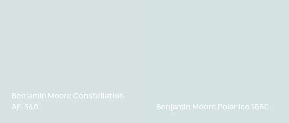 Benjamin Moore Constellation AF-540 vs Benjamin Moore Polar Ice 1660