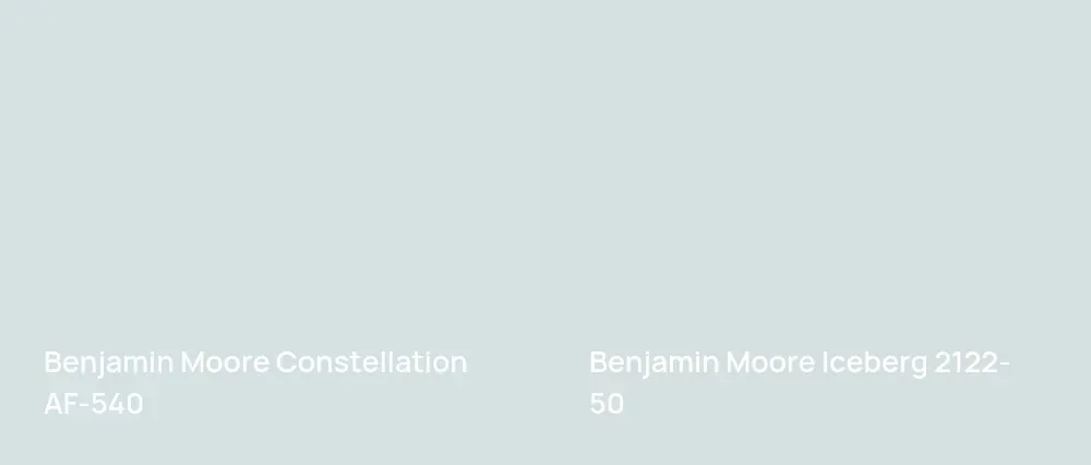 Benjamin Moore Constellation AF-540 vs Benjamin Moore Iceberg 2122-50