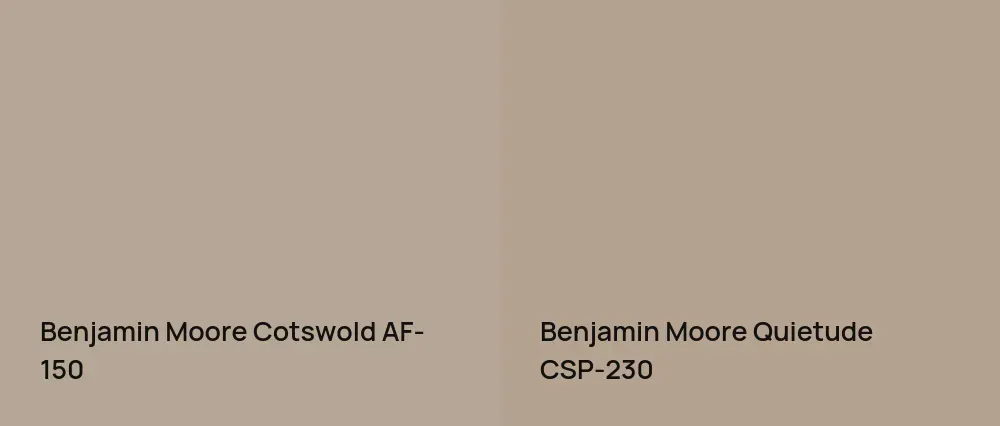 Benjamin Moore Cotswold AF-150 vs Benjamin Moore Quietude CSP-230