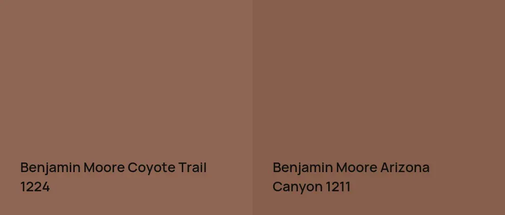 Benjamin Moore Coyote Trail 1224 vs Benjamin Moore Arizona Canyon 1211