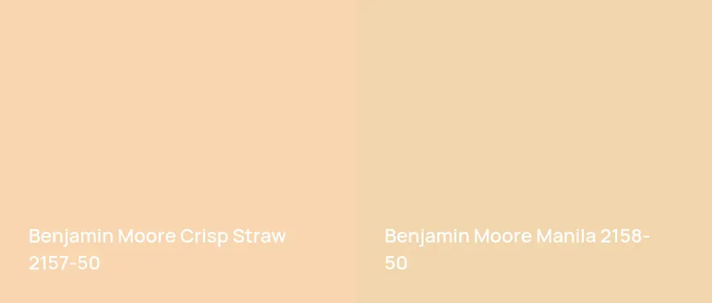 Benjamin Moore Crisp Straw 2157-50 vs Benjamin Moore Manila 2158-50