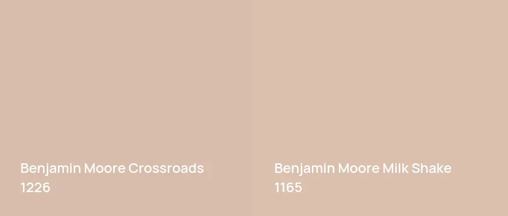Benjamin Moore Crossroads 1226 vs Benjamin Moore Milk Shake 1165
