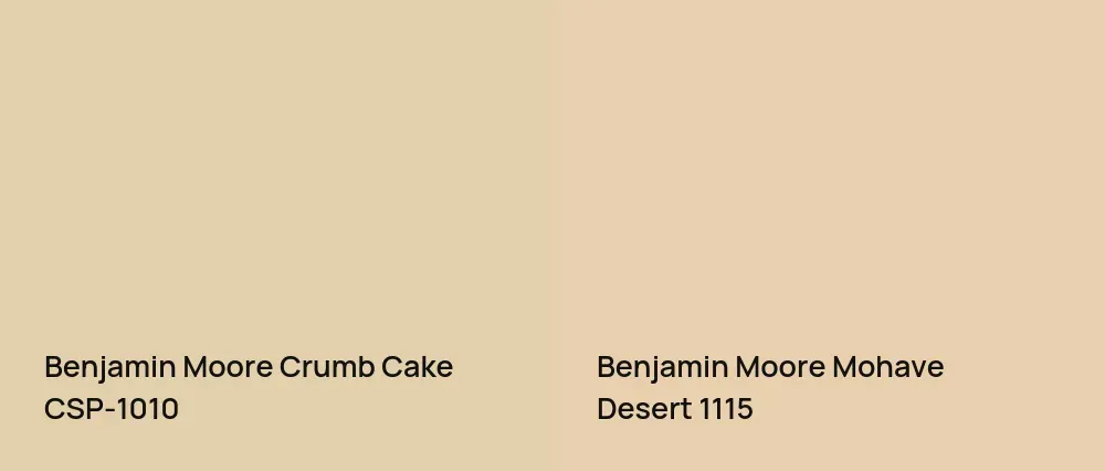 Benjamin Moore Crumb Cake CSP-1010 vs Benjamin Moore Mohave Desert 1115