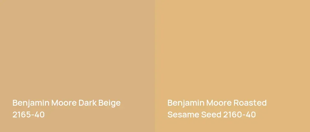 Benjamin Moore Dark Beige 2165-40 vs Benjamin Moore Roasted Sesame Seed 2160-40
