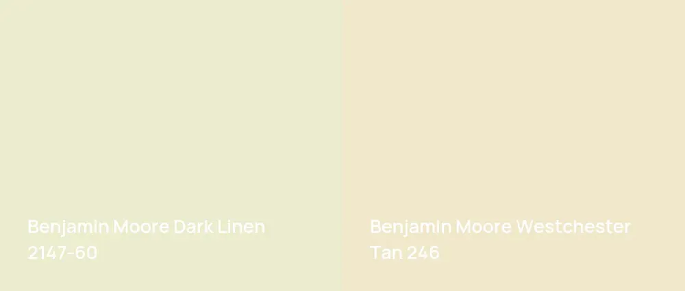 Benjamin Moore Dark Linen 2147-60 vs Benjamin Moore Westchester Tan 246