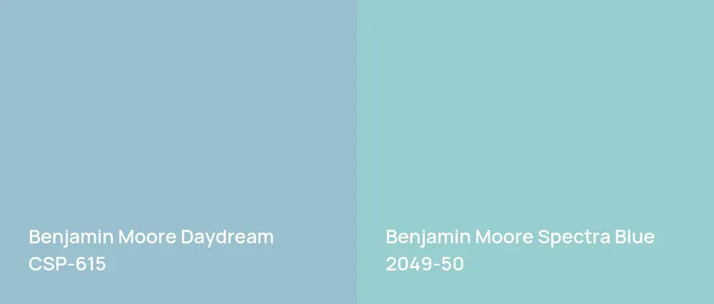 Benjamin Moore Daydream CSP-615 vs Benjamin Moore Spectra Blue 2049-50