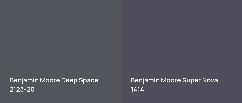 Benjamin Moore Deep Space 2125-20 vs Benjamin Moore Super Nova 1414