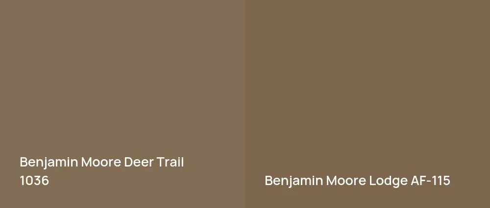 Benjamin Moore Deer Trail 1036 vs Benjamin Moore Lodge AF-115
