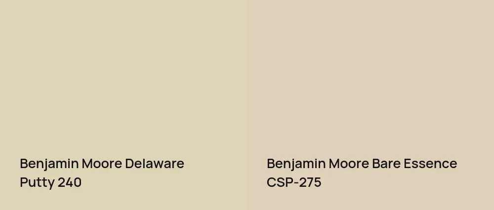Benjamin Moore Delaware Putty 240 vs Benjamin Moore Bare Essence CSP-275