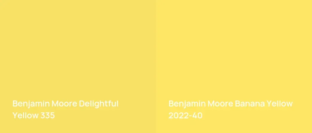 Benjamin Moore Delightful Yellow 335 vs Benjamin Moore Banana Yellow 2022-40