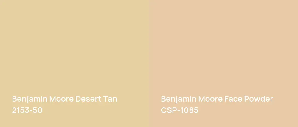 Benjamin Moore Desert Tan 2153-50 vs Benjamin Moore Face Powder CSP-1085