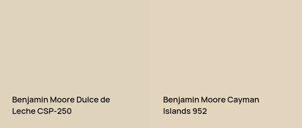 Benjamin Moore Dulce de Leche CSP-250 vs Benjamin Moore Cayman Islands 952