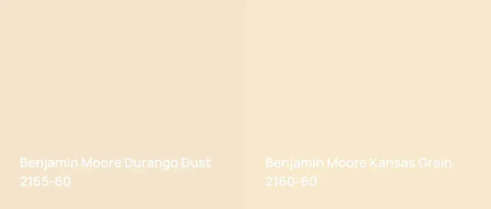 Benjamin Moore Durango Dust 2165-60 vs Benjamin Moore Kansas Grain 2160-60