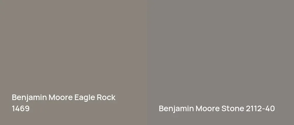 Benjamin Moore Eagle Rock 1469 vs Benjamin Moore Stone 2112-40