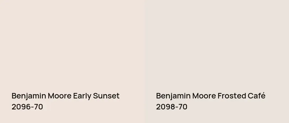 Benjamin Moore Early Sunset 2096-70 vs Benjamin Moore Frosted Café 2098-70