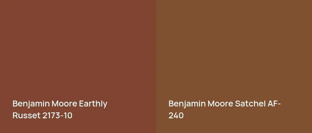 Benjamin Moore Earthly Russet 2173-10 vs Benjamin Moore Satchel AF-240