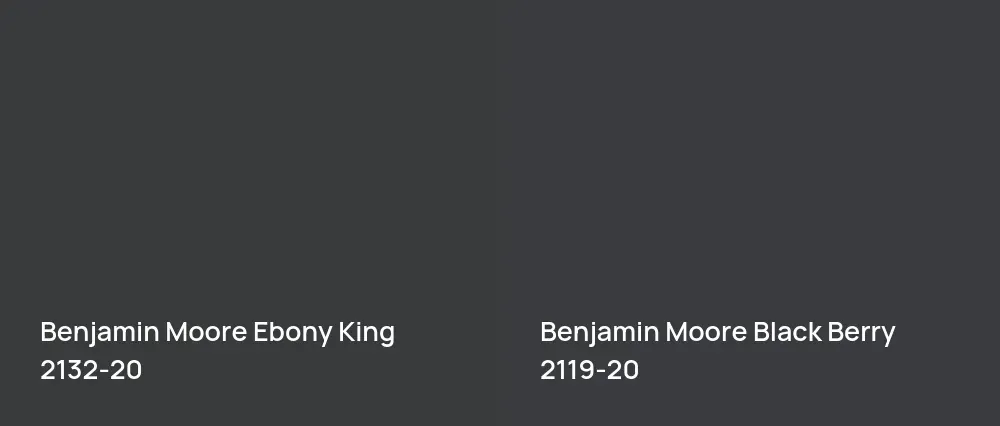 Benjamin Moore Ebony King 2132-20 vs Benjamin Moore Black Berry 2119-20