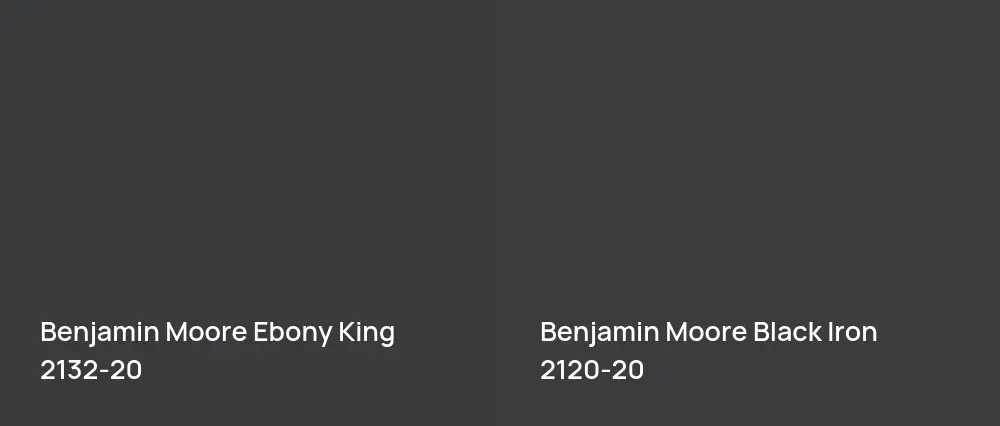 Benjamin Moore Ebony King 2132-20 vs Benjamin Moore Black Iron 2120-20