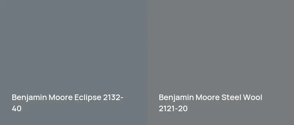 Benjamin Moore Eclipse 2132-40 vs Benjamin Moore Steel Wool 2121-20