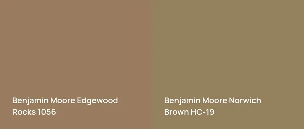 Benjamin Moore Edgewood Rocks 1056 vs Benjamin Moore Norwich Brown HC-19