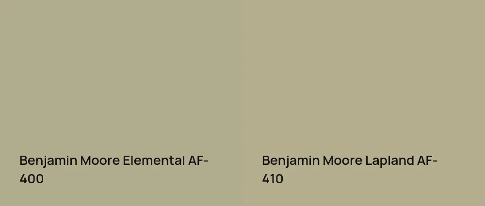 Benjamin Moore Elemental AF-400 vs Benjamin Moore Lapland AF-410