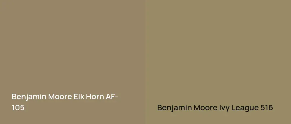 Benjamin Moore Elk Horn AF-105 vs Benjamin Moore Ivy League 516