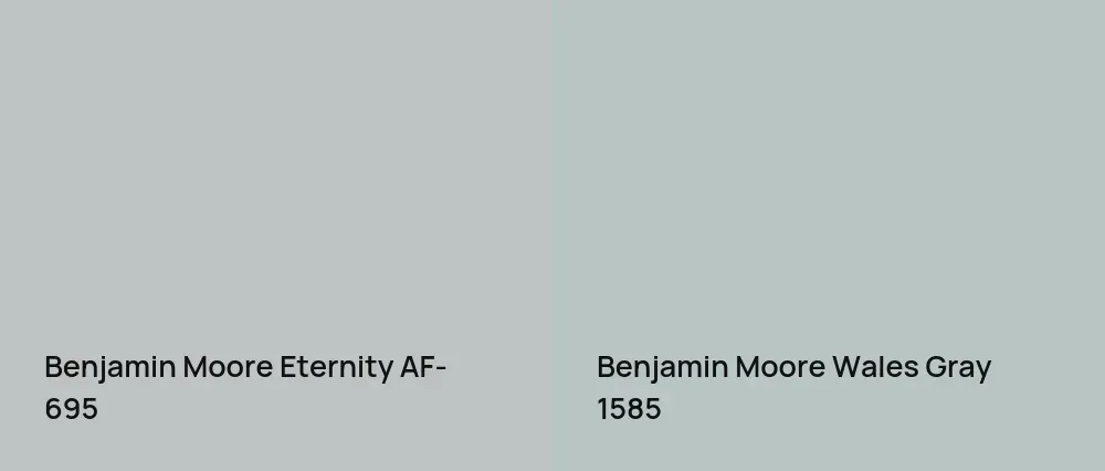 Benjamin Moore Eternity AF-695 vs Benjamin Moore Wales Gray 1585