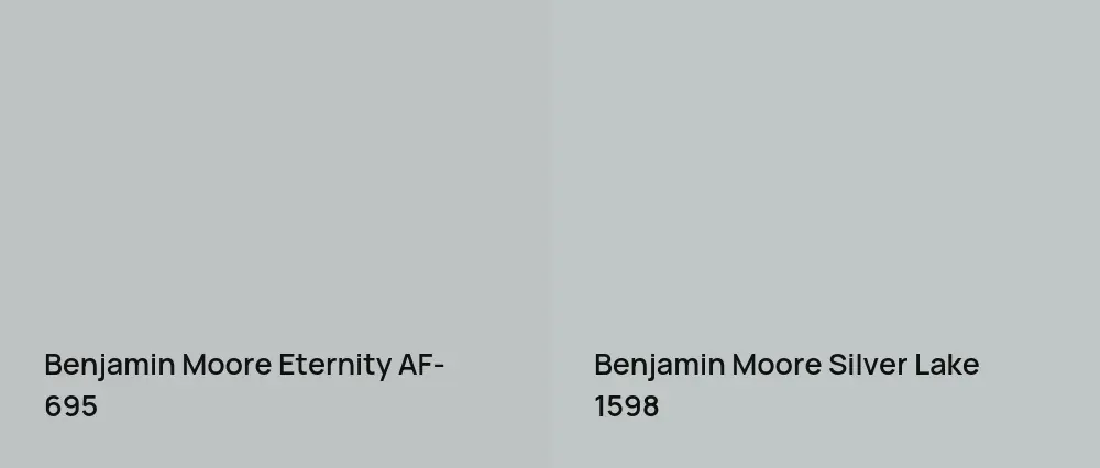 Benjamin Moore Eternity AF-695 vs Benjamin Moore Silver Lake 1598