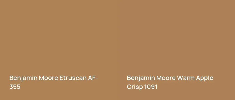 Benjamin Moore Etruscan AF-355 vs Benjamin Moore Warm Apple Crisp 1091