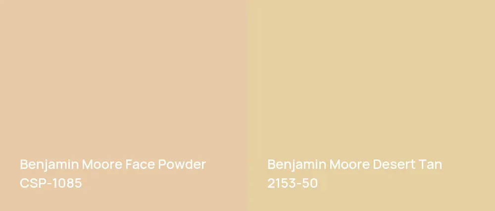 Benjamin Moore Face Powder CSP-1085 vs Benjamin Moore Desert Tan 2153-50